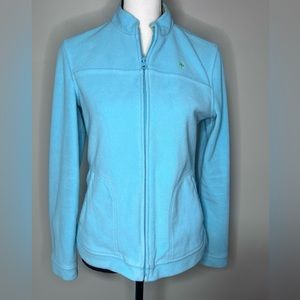 Lilly Pulitzer Jacket Womens S Fleece Full Zip Mock Neck Sweater Tree Logo